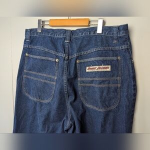 VINTAGE Y2K Boxy Jeans 40x32 100% Cotton Loose Fit Baggy Style